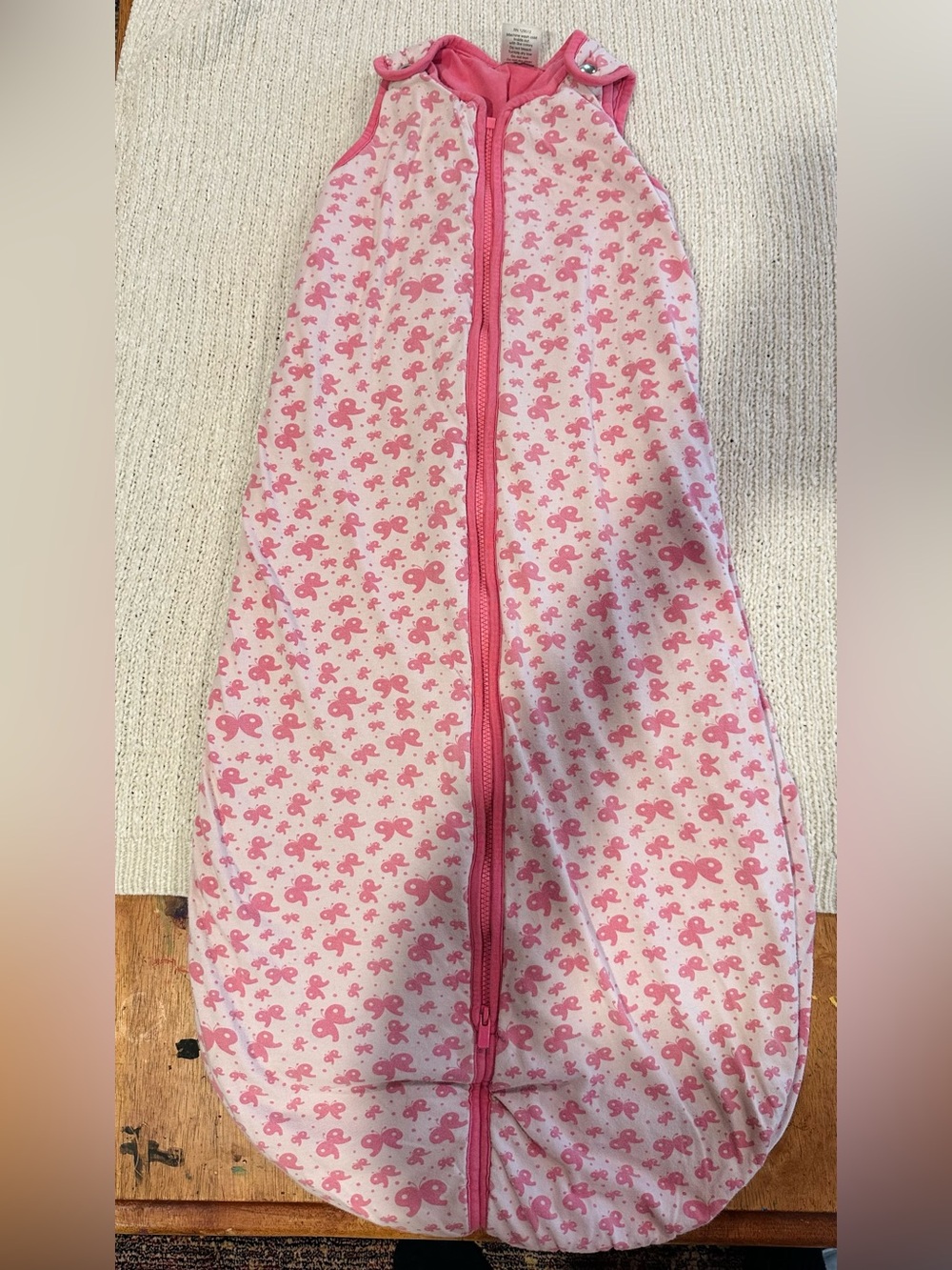 Pink butterfly 2.5 TOG sleepsack